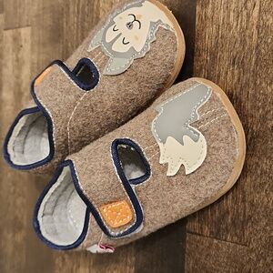 See Kai Run Brown and Gray Kids Slippers